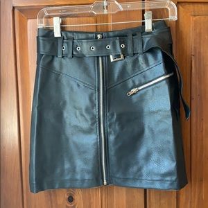 Missguided faux leather skirt.